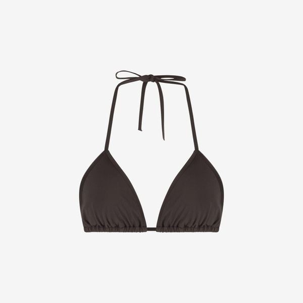 Damski premium bikini top trójkątny do pływania & surfingu - Brązowy. Brązowe bikini WALLIEN, bez wzorów, z materiału, sportowe. Za 209.00 zł.
