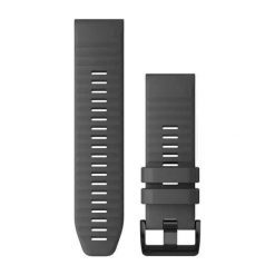 Silikonowy pasek do zegarka Garmin Quickfit 26. Szare zegarki Garmin, metalowe. Za 244.50 zł.