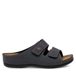 Klapki Inblu. Niebieskie klapki Inblu, bez wzorów, bez obcasa, bez zapięcia. Za 119.99 zł.