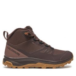 Trekkingi Salomon. Brązowe buty trekkingowe Salomon, bez zapięcia. Za 699.99 zł.