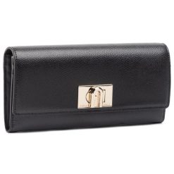 Duży Portfel Damski Furla. Czarne portfele Furla, bez wzorów. Za 719.99 zł.