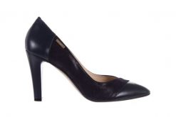 Czółenka Bayla-097 SZC6972-587 Granat, Skóra naturalna - 36. Niebieskie czółenka Bayla, bez wzorów, z materiału, eleganckie, bez obcasa, bez zapięcia. W wyprzedaży za 89.10 zł.