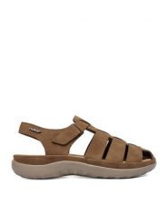 Rieker Sandały CEO-64860-24 Brązowy. Brązowe sandały Rieker, bez wzorów, ze skóry, bez obcasa, na płaskiej podeszwie, bez zapięcia. Za 319.99 zł.