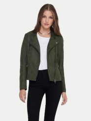 ONLY Kurtka z imitacji skóry Ava 15102997 Zielony Regular Fit. Zielone kurtki ONLY, bez wzorów, ze skóry, bez kaptura. Za 159.99 zł.