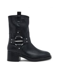 KARL LAGERFELD Botki Brooklyn KL41770 Czarny. Czarne botki KARL LAGERFELD, bez wzorów, ze skóry, bez obcasa, na płaskiej podeszwie, bez zapięcia. Za 1,059.00 zł.