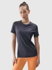 4F Koszulka sportowa w kolorze granatowym rozmiar: M. Niebieskie t-shirty sportowe 4f, m, bez wzorów, z materiału, bez ramiączek, outdoorowe. Za 70.57 zł.