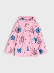 Płaszcz zapinany na zamek z kapturem Stitch - różowy. Czerwone płaszcze Sinsay, l, bez wzorów, z kapturem. Za 59.99 zł.
