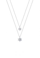 Elli Damski łańcuszek pancerka soliter Basic Warstwa Look Trend z kryształami w srebrze 925 Sterling Silver Naszyjniki 1 ct. Szare łańcuszki Elli, z materiału, srebrne. Za 293.99 zł.