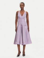 PINKO Sukienka koktajlowa Smergo 104912 A2DL Fioletowy Regular Fit. Fioletowe sukienki Pinko, bez wzorów, z syntetyku, wizytowe, bez kołnierzyka, bez ramiączek. Za 2,189.00 zł.