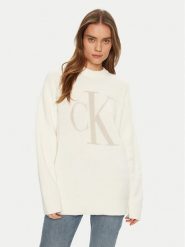 Calvin Klein Jeans Sweter Intrasia J20J224799 Écru Relaxed Fit. Swetry Calvin Klein Jeans, xs, bez wzorów, z bawełny, bez ramiączek. Za 379.99 zł.