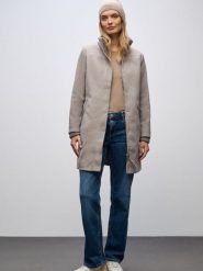 Street One Krótki płaszcz damski Kobiety beżowy marmurkowy, 36. Brązowe płaszcze Street One, bez wzorów, z dzianiny, street, bez kaptura. Za 499.95 zł.