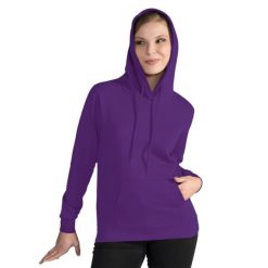 Damska Gładka Bluza Sportowa Przez Głowę Kaptur. Fioletowe bluzy z kapturem SG, s, bez wzorów, bez kaptura. Za 94.99 zł.