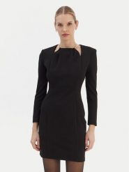 Rinascimento Sukienka koktajlowa CFC0126529003 Czarny Slim Fit. Czarne sukienki Rinascimento, xs, bez wzorów, z syntetyku, wizytowe, bez kołnierzyka, bez ramiączek. Za 619.99 zł.