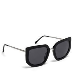 Okulary przeciwsłoneczne Nine West. Czarne okulary przeciwsłoneczne Nine West, bez wzorów. Za 149.99 zł.