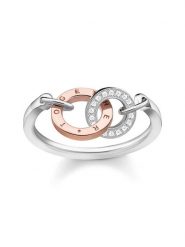 Thomas Sabo Srebrny pierścionek z cyrkoniami rozmiar: 52. Szare pierścionki thomas sabo, z cyrkonią, srebrne. Za 350.26 zł.