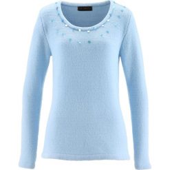 Sweter bonprix lodowy niebieski. Swetry marki bonprix. Za 32.99 zł.
