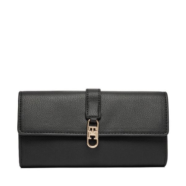 Portfel Tommy Hilfiger. Czarne portfele Tommy Hilfiger, bez wzorów. Za 289.99 zł.