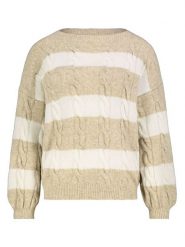 Sublevel Sweter w kolorze beżowo-kremowym rozmiar: L/XL. Brązowe swetry Sublevel, l, bez wzorów, ze splotem, bez ramiączek. Za 130.99 zł.