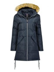 Canadian Peak Parka "Canelleak" w kolorze granatowym rozmiar: L. Niebieskie płaszcze Canadian Peak, l, bez wzorów, bez kaptura. Za 216.22 zł.