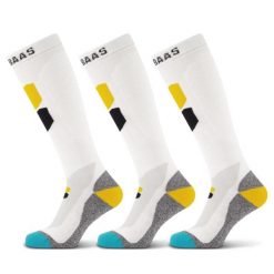 Skarpety narciarskie Poederbaas Technical Bamboo Freeride 3 pary. Białe skarpetki POEDERBAAS, bez wzorów, z elastanu. W wyprzedaży za 286.22 zł.