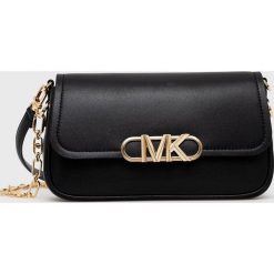 MICHAEL Michael Kors torebka skórzana kolor czarny. Czarne listonoszki MICHAEL Michael Kors, bez wzorów, na ramię, bez dodatków. W wyprzedaży za 1,399.90 zł.