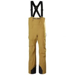 Damskie spodnie narciarskie na szelkach Helly Hansen Verglas BC. Brązowe spodnie narciarskie Helly Hansen, bez wzorów, z elastanu, narciarskie. Za 749.05 zł.