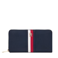 Portfel Tommy Hilfiger. Niebieskie portfele Tommy Hilfiger, bez wzorów, z nylonu. Za 269.99 zł.