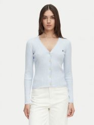 Calvin Klein Jeans Kardigan LV047G339G Niebieski jasny Slim Fit. Niebieskie swetry Calvin Klein Jeans, m, bez wzorów, z bawełny, bez ramiączek. Za 489.99 zł.