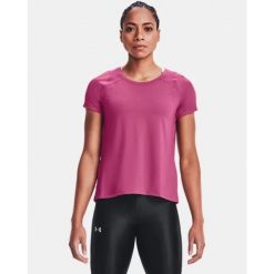 Damska koszulka sportowa Under Armour. Czerwone t-shirty sportowe Under Armour, l, bez wzorów, z elastanu, bez ramiączek, trekkingowe. Za 334.99 zł.