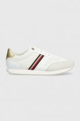 Tommy Hilfiger sneakersy ESSENTIAL RUNNER kolor biały FW0FW07163. Białe buty sportowe lifestyle Tommy Hilfiger, bez wzorów, z gumy, sportowe, z okrągłym noskiem, bez zapięcia. Za 449.99 zł.