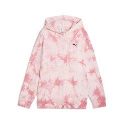 Młodzieżowa luźna bluza z kapturem Essentials z efektem tie-dye PUMA. Czerwona bluzy Puma, m, bez wzorów, eleganckie, bez ramiączek, z kapturem. Za 219.00 zł.