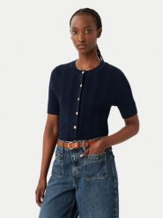 Tommy Hilfiger Kardigan Summer WW0WW50070 Granatowy Slim Fit. Niebieskie swetry Tommy Hilfiger, m, bez wzorów, z syntetyku, bez ramiączek. Za 649.99 zł.