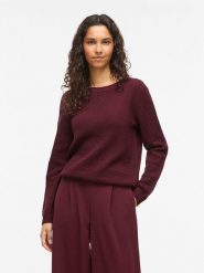 Vila Sweter "Vidalo" w kolorze czerwonym rozmiar: XL. Czerwone swetry Vila, xl, bez wzorów, z bawełny, bez ramiączek. Za 119.95 zł.