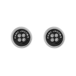 Kolczyki Marc Jacobs. Szare kolczyki Marc Jacobs, srebrne. Za 289.99 zł.