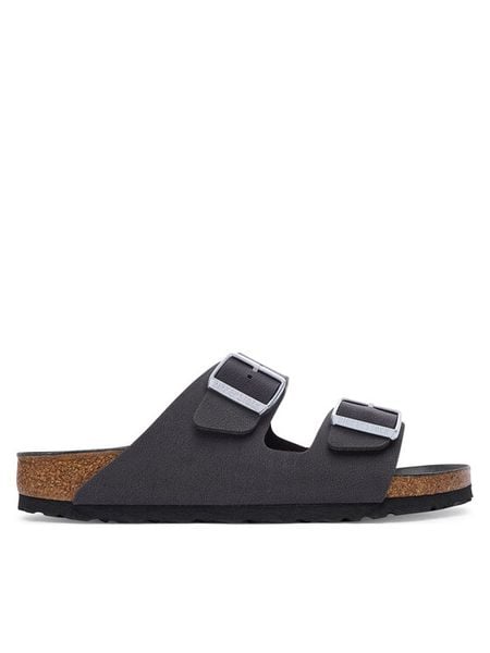 Birkenstock Klapki Arizona 1032829 Szary ciemny. Szare klapki Birkenstock, bez wzorów, ze skóry, bez obcasa, bez zapięcia. Za 404.99 zł.