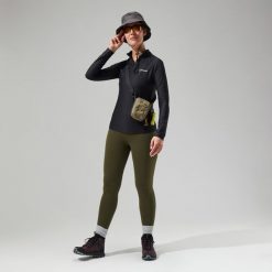 Bluza trekkingowa damska Berghaus 24/7 Tech Tee LS HZ. Czarne bluzy Berghaus, m, bez wzorów, z materiału, bez ramiączek, bez kaptura. Za 190.19 zł.
