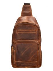 HIDE & STITCHES Skórzana saszetka w kolorze jasnobrązowym - 16 x 29 x 5 cm rozmiar: onesize. Brązowe nerki i saszetki HIDE & STITCHES, bez wzorów, z materiału, sportowe, bez dodatków. Za 173.99 zł.