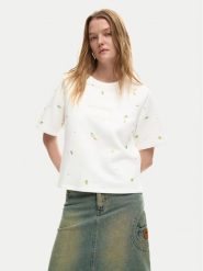 Desigual T-Shirt Oporto 26SWTK09 Écru Regular Fit. T-shirty Desigual, xl, bez wzorów, z bawełny, bez kołnierzyka, bez ramiączek. Za 429.99 zł.