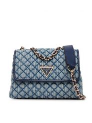 Guess Torebka Giully II Mini HWDD96 73740 Niebieski. Niebieskie listonoszki Guess, z aplikacjami, z materiału, bez dodatków. Za 544.99 zł.
