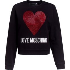 Bluza LOVE MOSCHINO. Czarne bluzy Love Moschino, bez wzorów, z dzianiny, bez ramiączek, bez kaptura. W wyprzedaży za 440.00 zł.