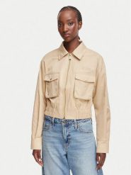 Guess Kurtka przejściowa W6YL20 W2910 Beżowy Regular Fit. Brązowe kurtki Guess, xl, z aplikacjami, z bawełny, bez kaptura. Za 614.99 zł.
