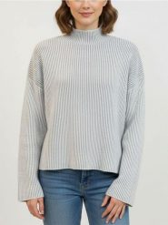 Sweter z półgolfem - szary. Szare swetry Sinsay, l, bez wzorów, bez ramiączek. Za 49.99 zł.
