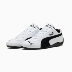 Buty sportowe unisex Puma SPEEDCAT LTHR białe 40317501 r 47. Białe buty treningowe Puma, bez wzorów, z gumy, bez zapięcia. Za 302.99 zł.