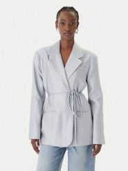 Eleh Marynarka SS260402 Błękitny Relaxed Fit. Niebieskie marynarki i żakiety Eleh, bez wzorów, z syntetyku, bez ramiączek. Za 833.99 zł.