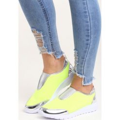 Limonkowe Buty Sportowe Siggy. Szare buty treningowe marki Born2be, z materiału. Za 19.99 zł.