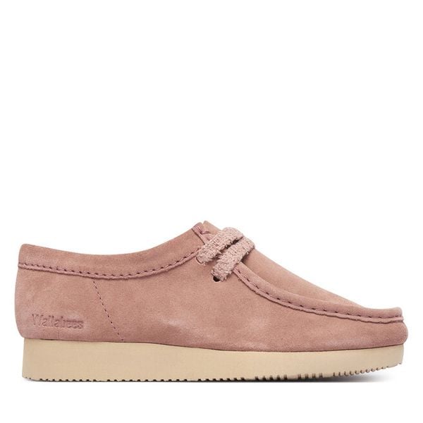 Półbuty Clarks. Czerwone półbuty wsuwane Clarks, bez wzorów, bez obcasa, na płaskiej podeszwie. Za 429.99 zł.