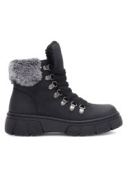 Go Soft Trapery KATJA SWS6157-01 Czarny. Czarne traperki GO SOFT, bez wzorów, z materiału, bez obcasa, bez zapięcia. Za 129.99 zł.