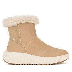 Botki Rieker Revolution Lifestyle. Brązowe botki Rieker Revolution Lifestyle, bez wzorów, bez obcasa, na koturnie, bez zapięcia. Za 383.00 zł.