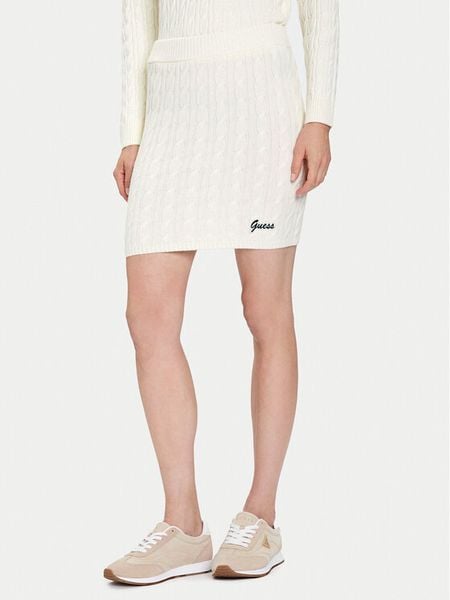 Guess Spódnica ołówkowa V5BD03 Z0572 Beżowy Regular Fit. Brązowe spódnice Guess, m, z aplikacjami, z syntetyku, ołówkowe. Za 169.99 zł.