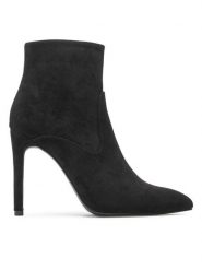 JENNY Botki WYL2979-11 Czarny. Czarne botki Jenny, bez wzorów, z materiału, bez obcasa, na szpilce, bez zapięcia. Za 169.99 zł.
